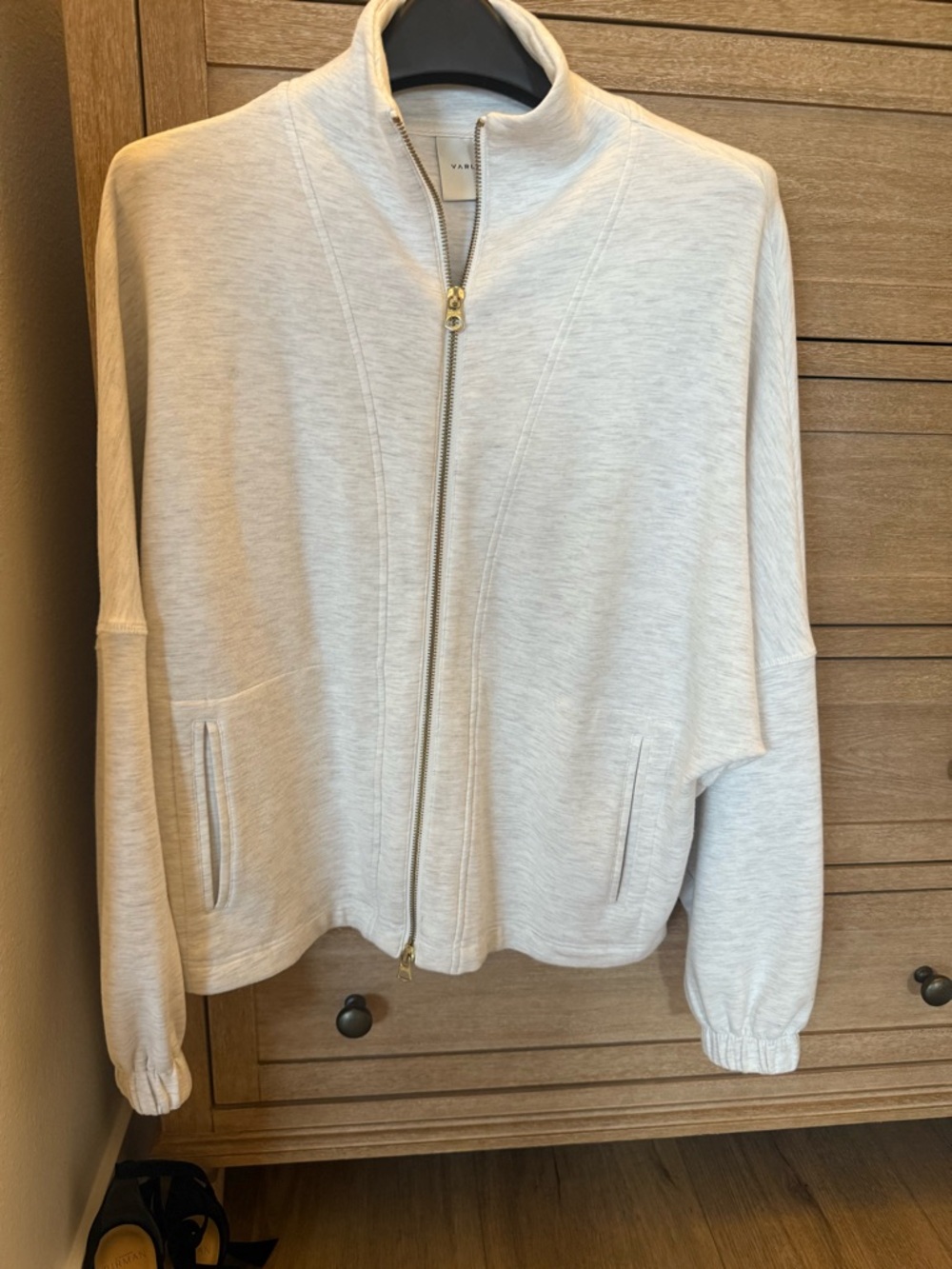 Varley heather gray zip front jacket